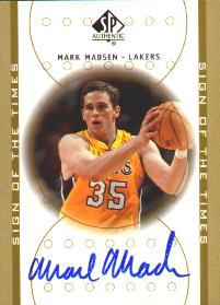 2000-01 SP Authentic Sign of the Times #MM Mark Madsen 