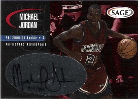 2000 SAGE Autographs #A28 Michael Jordan #ed to 999