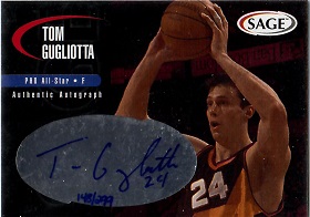 2000 SAGE Autographs #A18 Tom Gugliotta #ed to 299