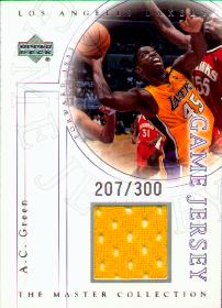 2000 Upper Deck Lakers Master Collection Game Jerseys #AGJ A.C. Green  #ed to 300
