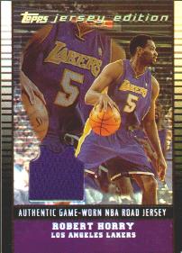 2002-03 Topps Jersey Edition Black #JERHO Robert Horry R #ed to 99