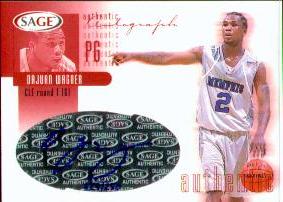 2002 SAGE Autographs Red #A31 DaJuan Wagner #ed to 250