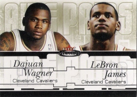 2003-04 Fleer Mystique Awe Pairs Gold #5 D.Wagner/L.James #ed to 17