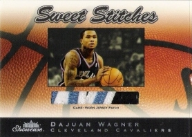 2003-04 Fleer Showcase Sweet Stitch Patch #5 DaJuan Wagner #ed to 50