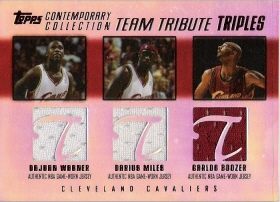 2003-04 Topps Contemporary Collection Team Tribute Triples Red #WMB Wagner/Miles/Boozer #ed to 50