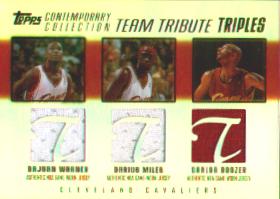 2003-04 Topps Contemporary Collection Team Tribute Triples #WMB Wagner/Miles/Boozer #ed to 250