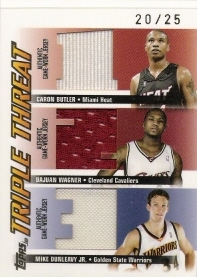 2003-04 Topps Jersey Edition Triple Threat #9 Butler/Wagner/Dunleavy #ed to 25