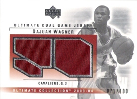 2003-04 Ultimate Collection Jerseys Dual #DW Dajuan Wagner #ed to 100