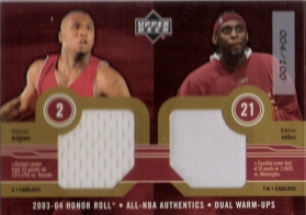 2003-04 Upper Deck Honor Roll Dual Warm Ups Gold #15 D.Wagner/D.Miles #ed to 100