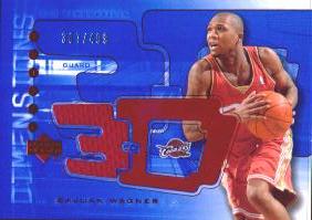 2003-04 Upper Deck Triple Dimensions 3-D Shooting Shirts #S15 Dajuan Wagner #ed to 499