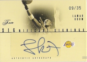 2004-05 Flair Significant Signings 35 #LO Lamar Odom #ed to 35