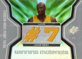 2007-08 SPx Winning Materials Jersey Numbers #LO Lamar Odom