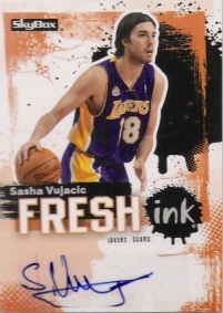 2008-09 SkyBox Fresh Ink #FISV Sasha Vujacic