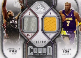 2009-10 SP Game Used Combo Materials #CMJL Lamar Odom/Jermaine O'Neal #ed to 499