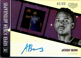 2015-16 Panini Gala Silver Screen Rookie Autographs #20 Anthony Brown #ed to 60