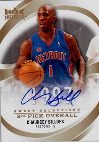 2008-09 Hot Prospects Sweet Selections Autographs #SSCB Chauncey Billups #ed to 25