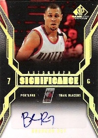 2007-08 SP Game Used SIGnificance #SIBR - Brandon Roy