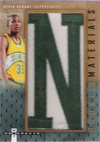 2007-08 Fleer Hot Prospects Rookie Materials #KD Kevin Durant