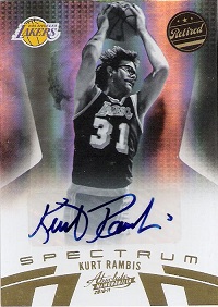 2010-11 Absolute Memorabilia Spectrum Signatures Gold #135 Kurt Rambis ed to 49