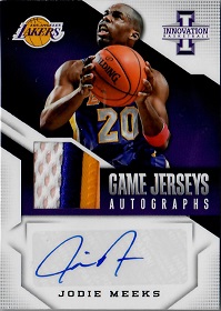 2013-14 Innovation Game Jerseys Autographs Prime #42 Jodie Meeks #ed to 25
