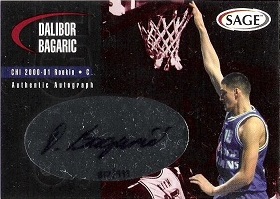 2000 SAGE Autographs #A1 Dalibor Bagaric #ed to 999 