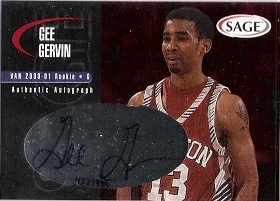 2000 SAGE Autographs #A17 Gee Gervin #ed to 999 