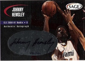 2000 SAGE Autographs #A22 Johnny Hemsley #ed to 999 