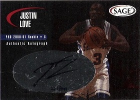 2000 SAGE Autographs #A31 Justin Love #ed to 999 