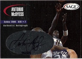 2000 SAGE Autographs #A34 Antonio McDyess #ed to 349 