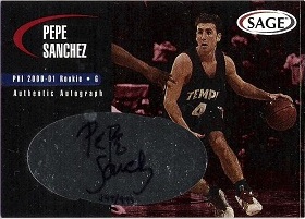 2000 SAGE Autographs #A43 Pepe Sanchez #ed to 999 