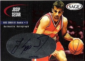 2000 SAGE Autographs #A44 Josip Sesar #ed to 999 