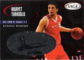 2000 SAGE Autographs #A48 Hedo Turkoglu #ed to 999 